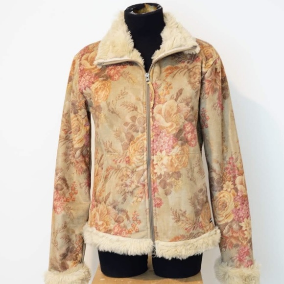 Athleta Faux Fur Suede Coat - Picture 2 of 8